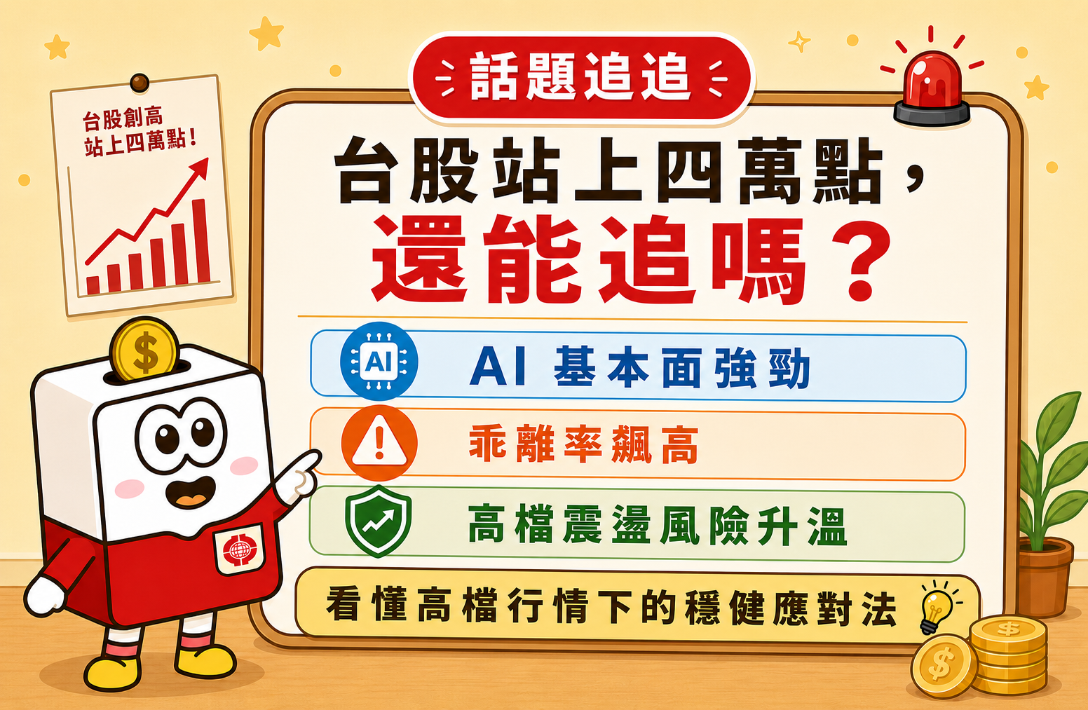 台股站穩四萬點還能買？美股財報亮眼，高檔震盪實戰策略 | 康和綜合證券 Concord Securities Co., Ltd.